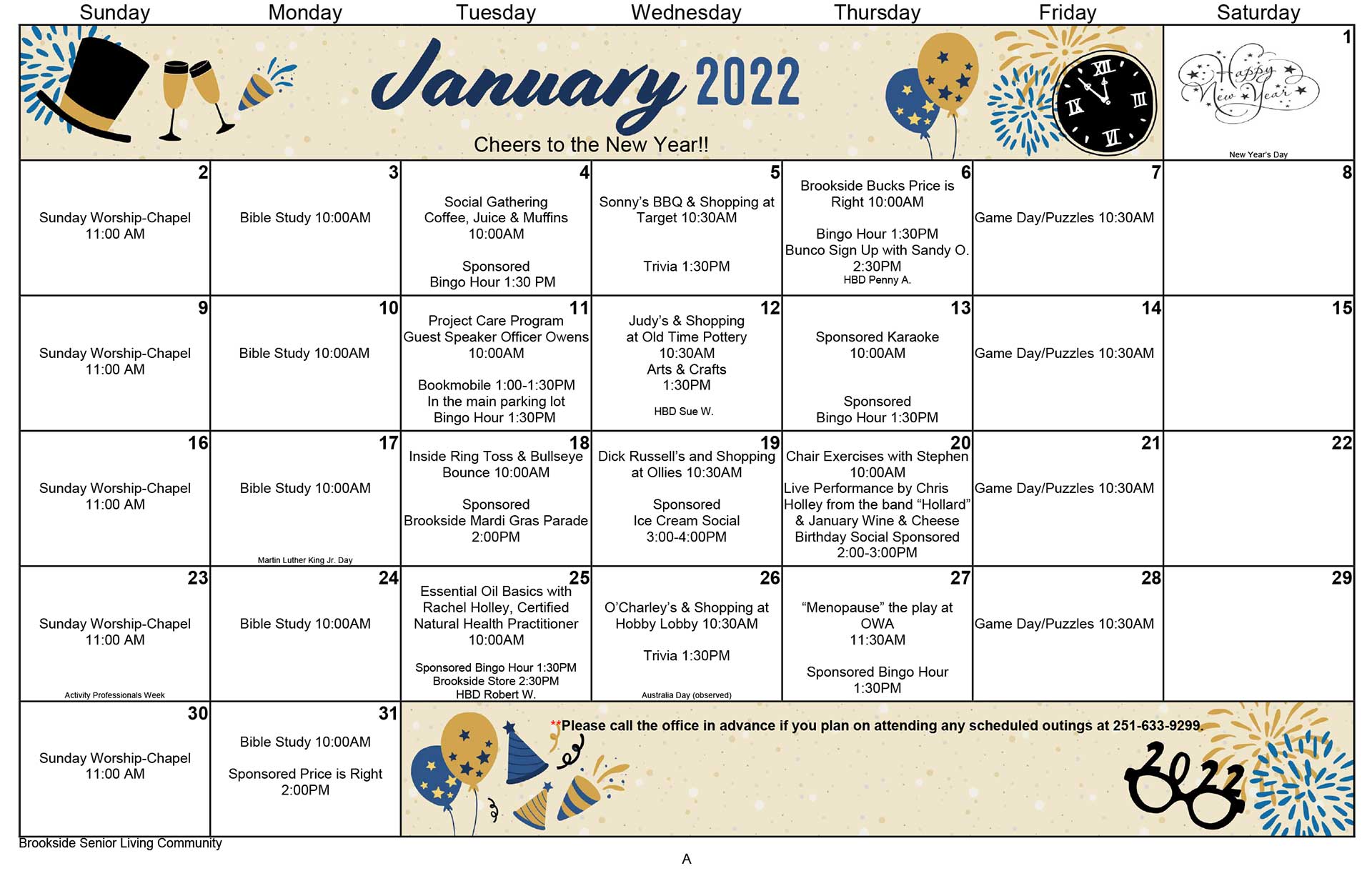 January 2022 Events
