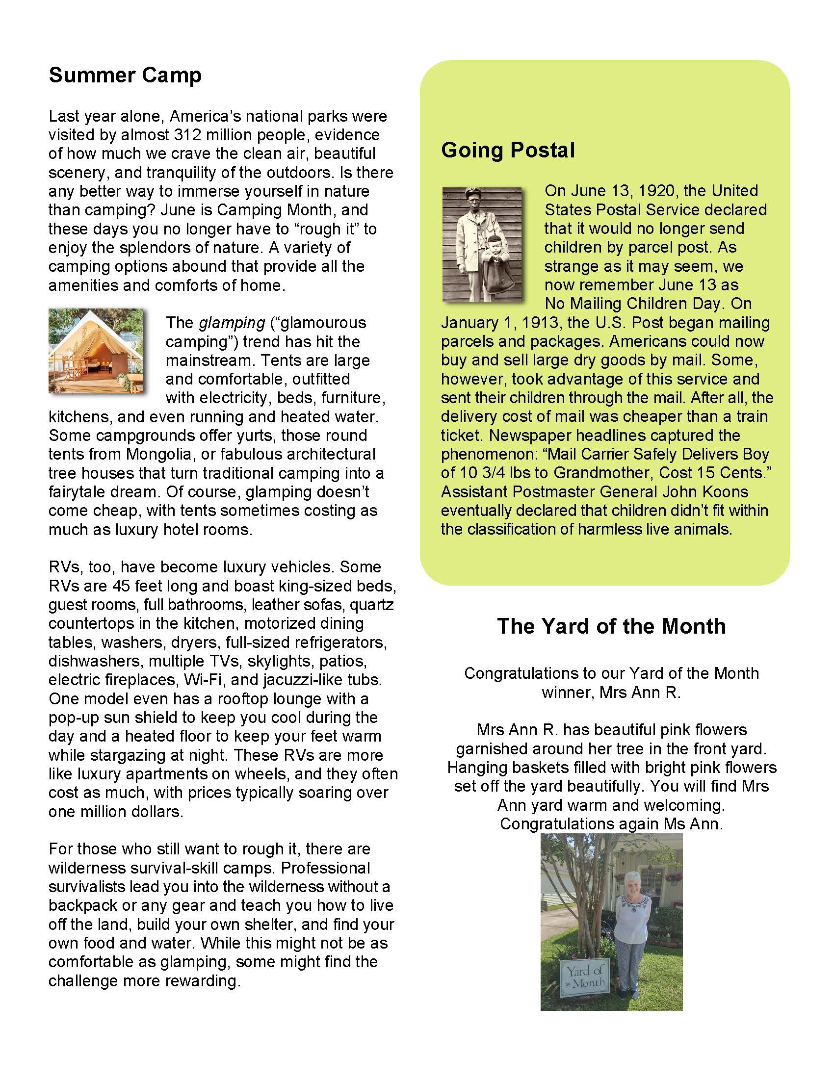 PAGE 2 Newsletter-Jun23-1B-Letter faith - jay_Page_2 Brookside Senior Living Activity Calendar