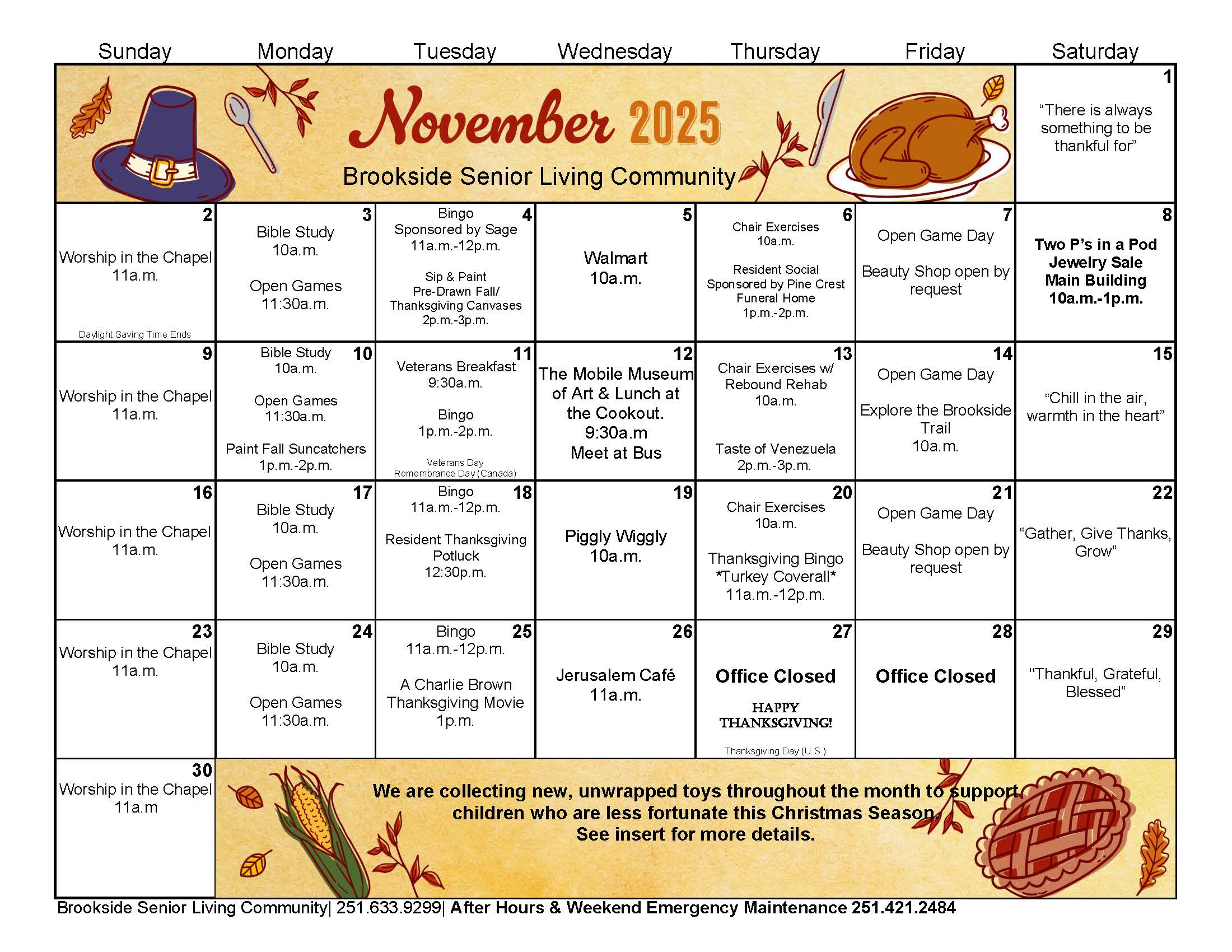 Brookside Senior Living Events