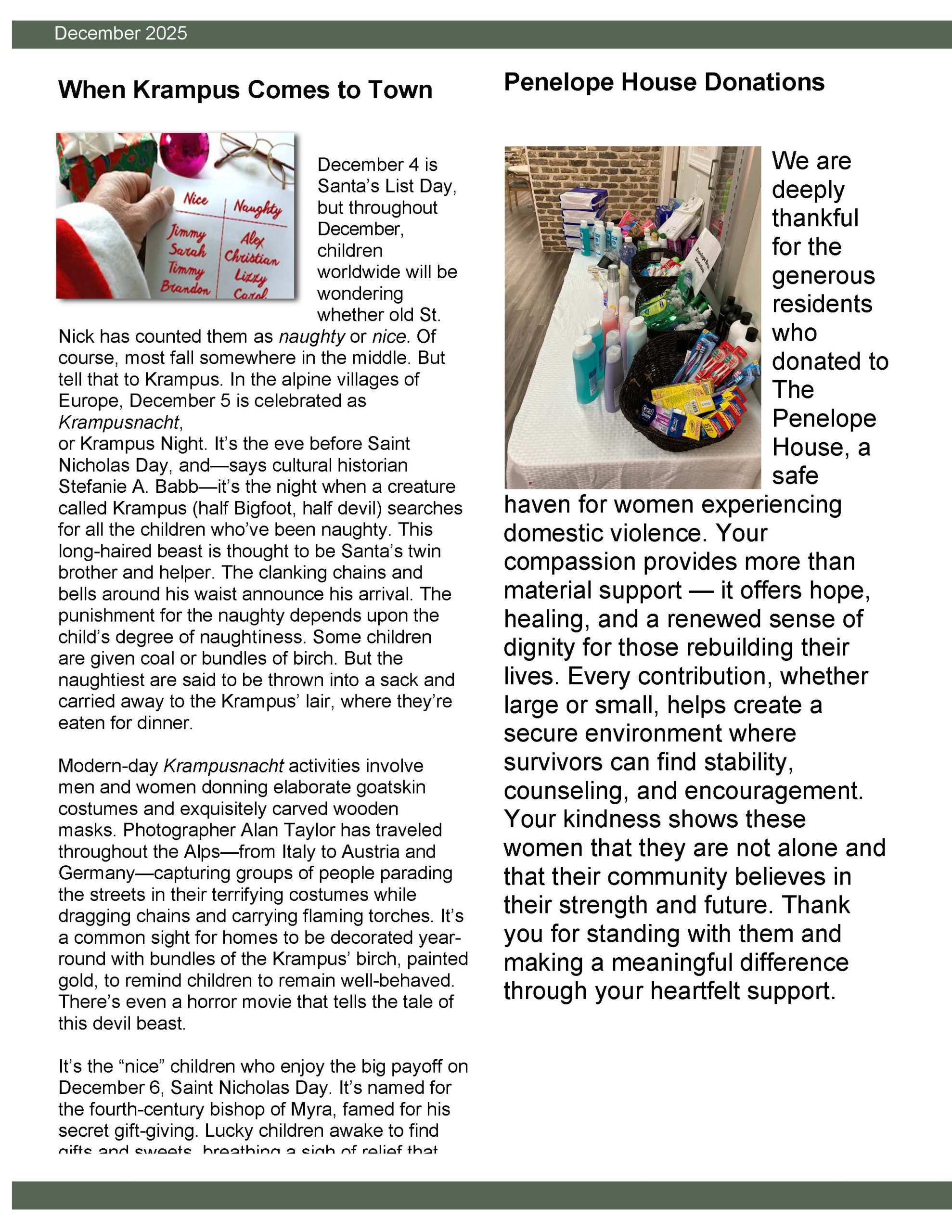 Brookside Senior Living Activity Calendar